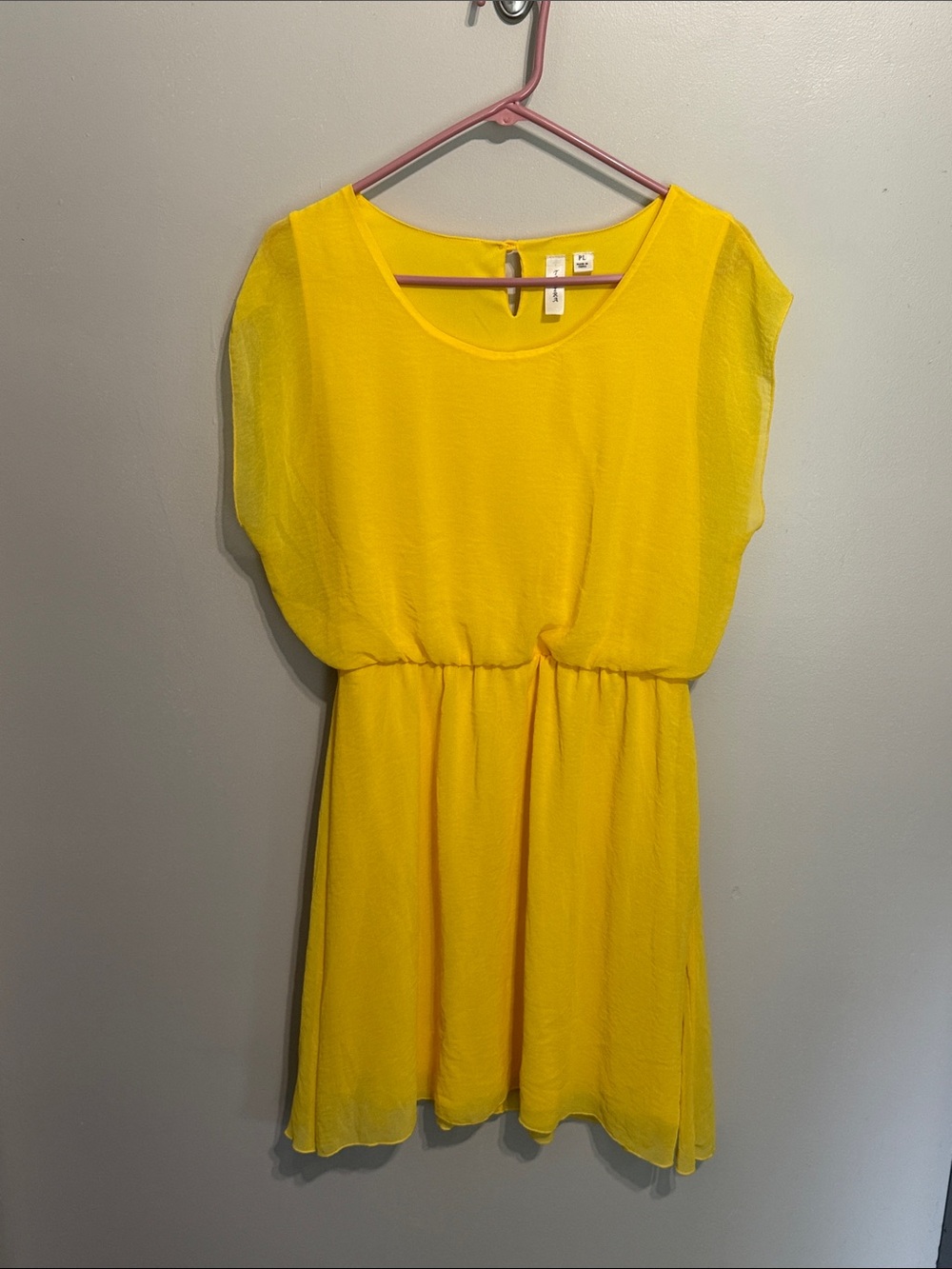 Tacera Bright Yellow Casual Dress